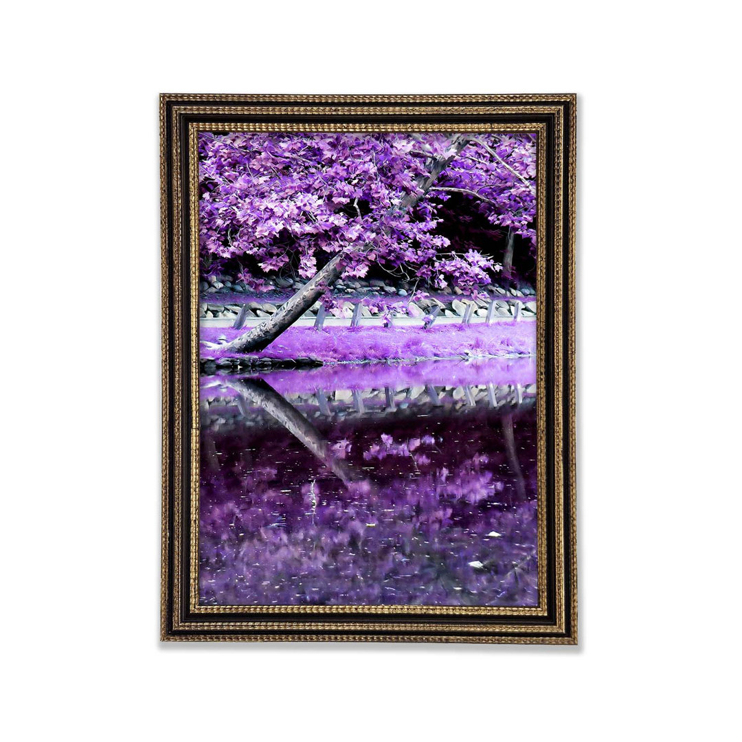 Gerahmtes Leinwandbild Lilac Walkway