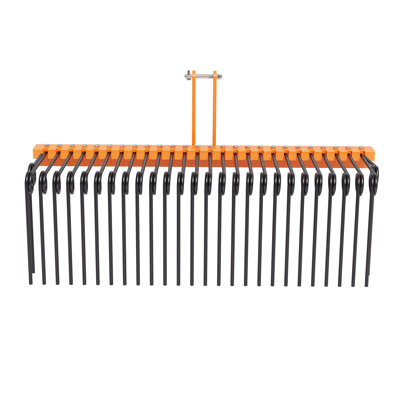 60"/72" Pine Straw Landscape Rake - Heavy Duty Tow Behind Rake for Tractors with 3-Point Hitch, Powder Coated Steel Springs & Cat 0/1 Attachments, Orange