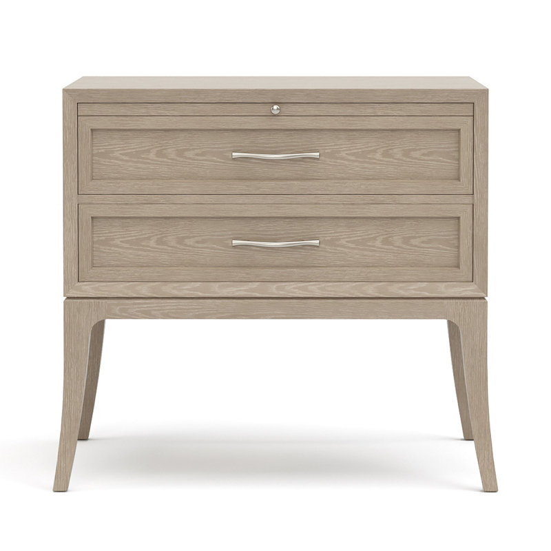 Maidstone 2 - Drawer Solid Wood Nightstand, Sandbank