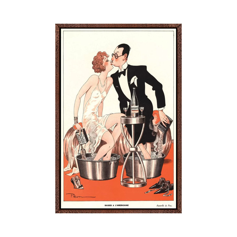 1930s Le Sourire II Cover by The Advertising Archives - Floater Frame Gallery-Wrapped Canvas Giclée on Canvas, Brown
