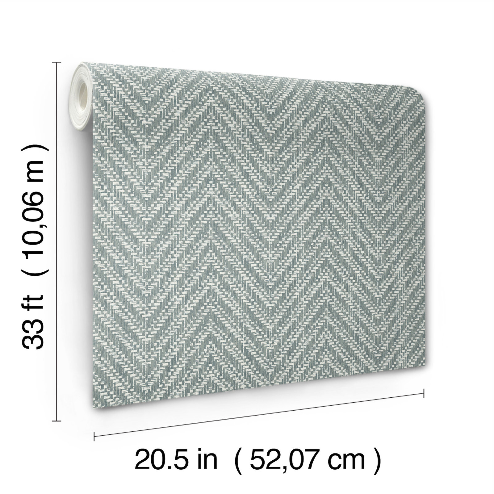 Ziggity Chevron Wallpaper, Blue