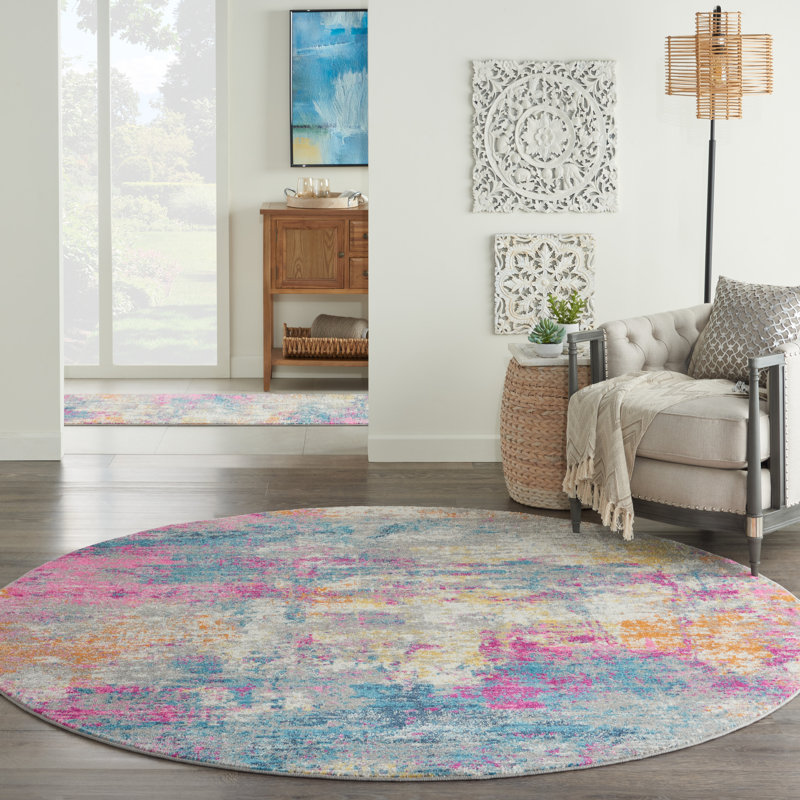 Abstract Area Rug, Round 160cm