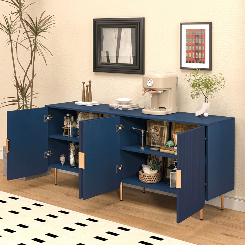 Commode, buffet, service de buffet, Bleu antique
