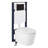 Arnelle Dual Flush Wall Mounted One Piece Elongated Chair Height Toilet with Actuator Plate Flush-101645075