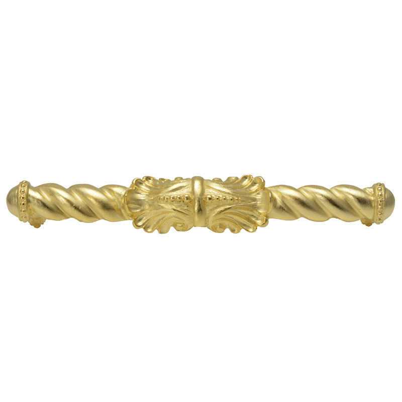 Poignée Acanthus de style roman, Doré, 6"