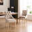 Wingback Upholstered Dining Chairs With  19.3'' Seat Height Modern Dining Room Chairs With Tufted Button, Beige Suede Velvet-263274061