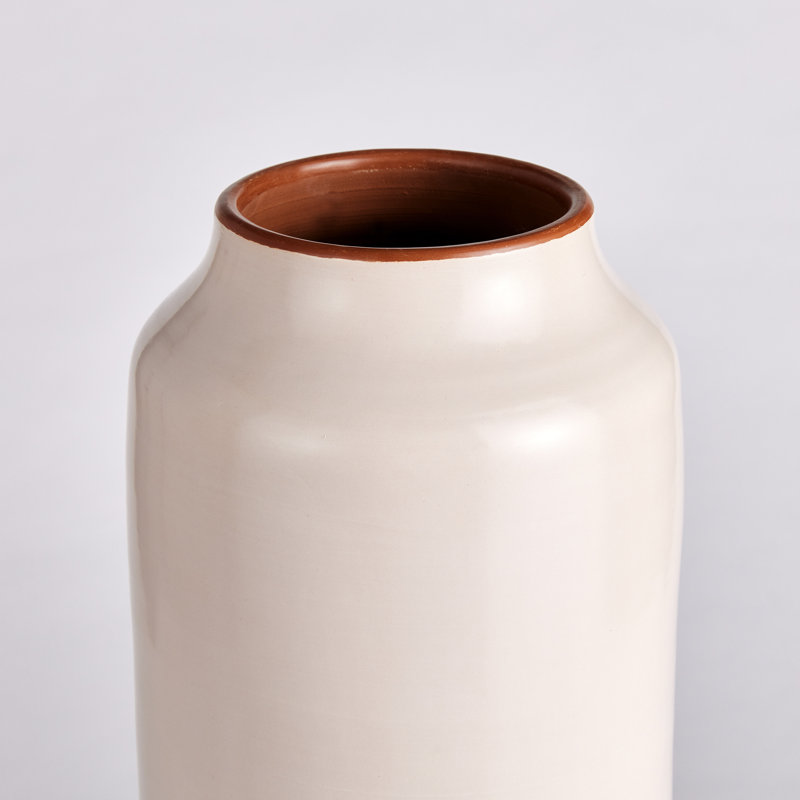 Lucela Handmade Terracotta Table Vase, White