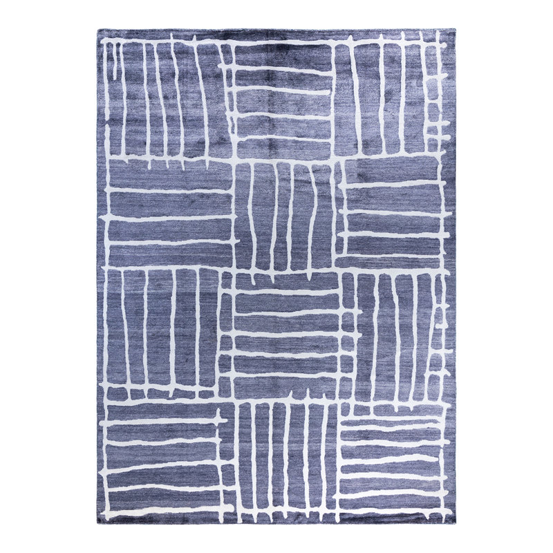 Overdyed One-of-a-Kind Rectangle 9'1" X 12'0" Hand Knotted Area Rug
