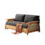 Mousse de velours côtelé en bois massif de style moderne, gris, couleur de bois naturel standard pour canapé-lit