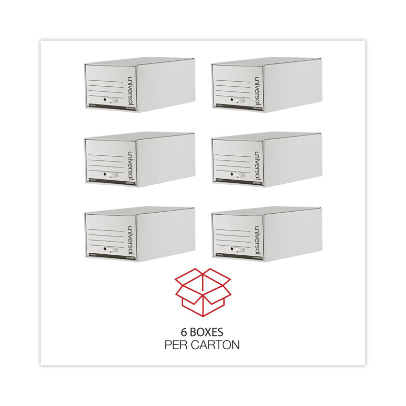 White Heavy-Duty Legal Size Storage Box Drawer
