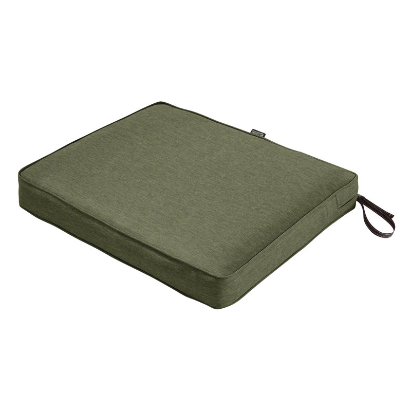 Pina Outdoor Dining Chair Seat Cushion, Heather Fern Green, 3" H x 23" W x 21" D