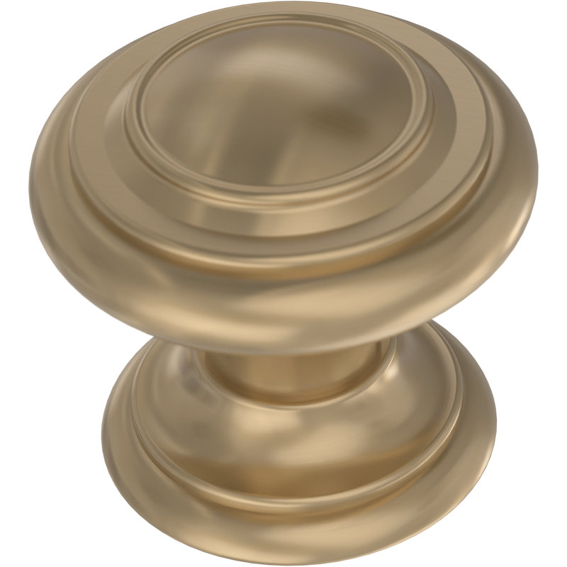 Double Ringed Round Knob Multipack, Champagne Bronze