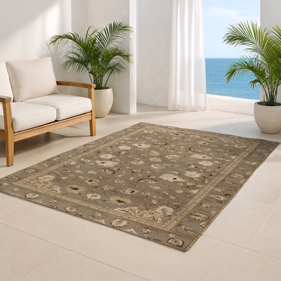 Tapis gris d'intérieur et d'extérieur Tabriz