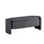 Banc de rangement ovale en tissu molletonné oval avec grand espace de rangement pour le salon, le vestibule et la chambre à coucher, gris foncé