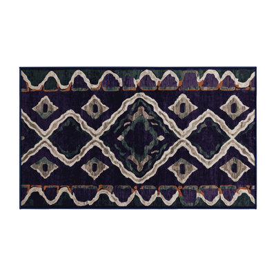 Machine Washable Purple Area Rug