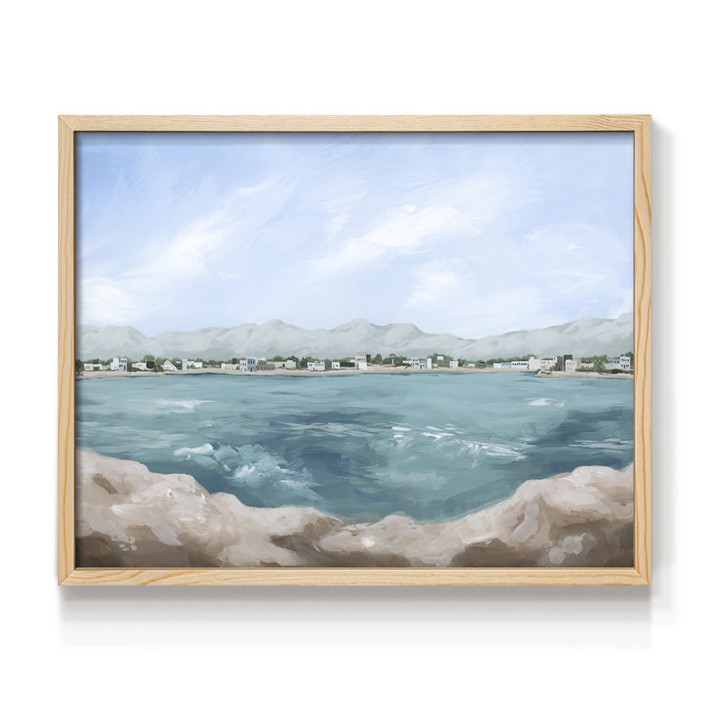 Turquoise Isle III - reproduction encadrée - réarmable, H 16 po x l 20 po, Naturel