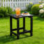 Table d'appoint d'extérieur H 16,1 po x P 12,2 po x H 16,7 po, table d'appoint de patio durable et résistante aux intempéries pour chaises Adirondack, petite table d'extérieur carrée portante de 200 lb pour la cour, la piscine, le patio, le porche, le jardin, la pelouse, les compagnons de détente, noir-1244910775