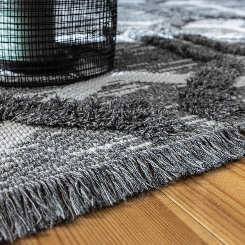 Nomad Geometric Area Rug, Grey/Brown/Blue, Rectangle 160 x 230cm