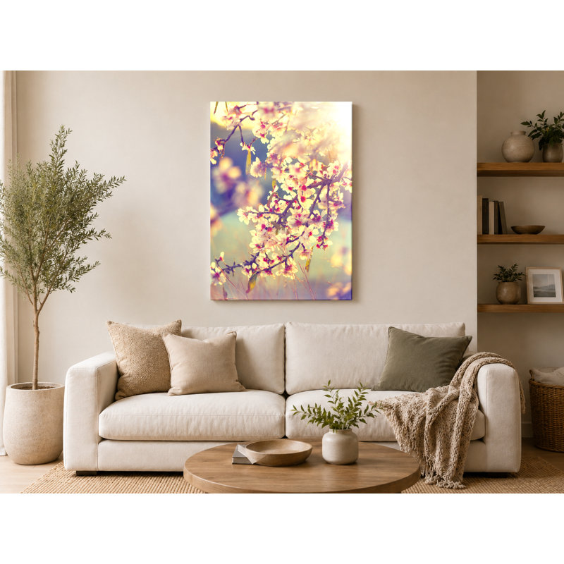 «Spring Blossoms in Sunlight» - Art mural sur toile, 24" W x 36" H