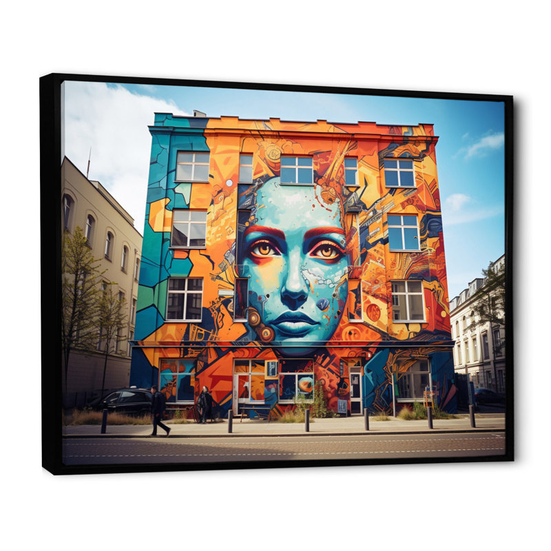 Maryon, Allemagne, rue de Berlin II - reproduction, H 12 po x l 20 po, Cadre flottant noir