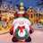 Christmas Inflatables 5 Ft Inflatable Gnome Holding Garland With Built-in Leds