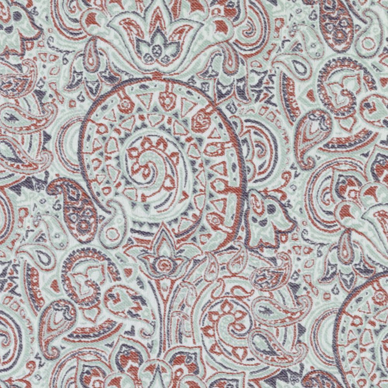 Tilton Fenwick Maine Fabric, Mint/Red