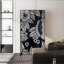 Écran d'art floral noir et blanc-1893902846