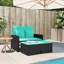 Canapé de patio en rotin 2 places Ebern Designs-134735818-134735824