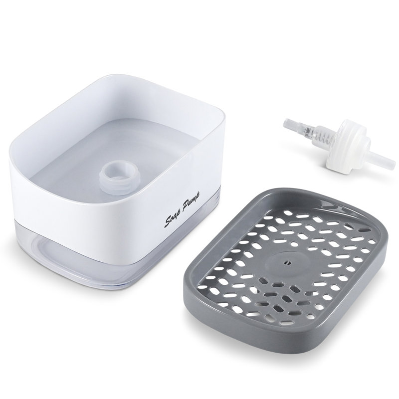 Cheer Collection Plastic Soap Dispensing Sponge Holder