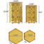 Tables d'appoint, construction en fer, teinte jaune antique, duo de tables décoratives, jaune, touche décorative captivante