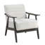 Siège d'appoint à structure en bois gris foncé, revêtement en velours perle, hauteur de l'ensemble de 20,5 po, chaise rembourrée de salon, base solide, structure, mobilier décontracté-63120460
