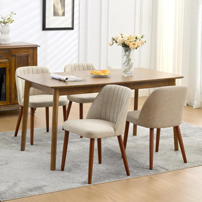 Ensemble de chaises de salle à manger rembourrées en tissu avec siège rembourré