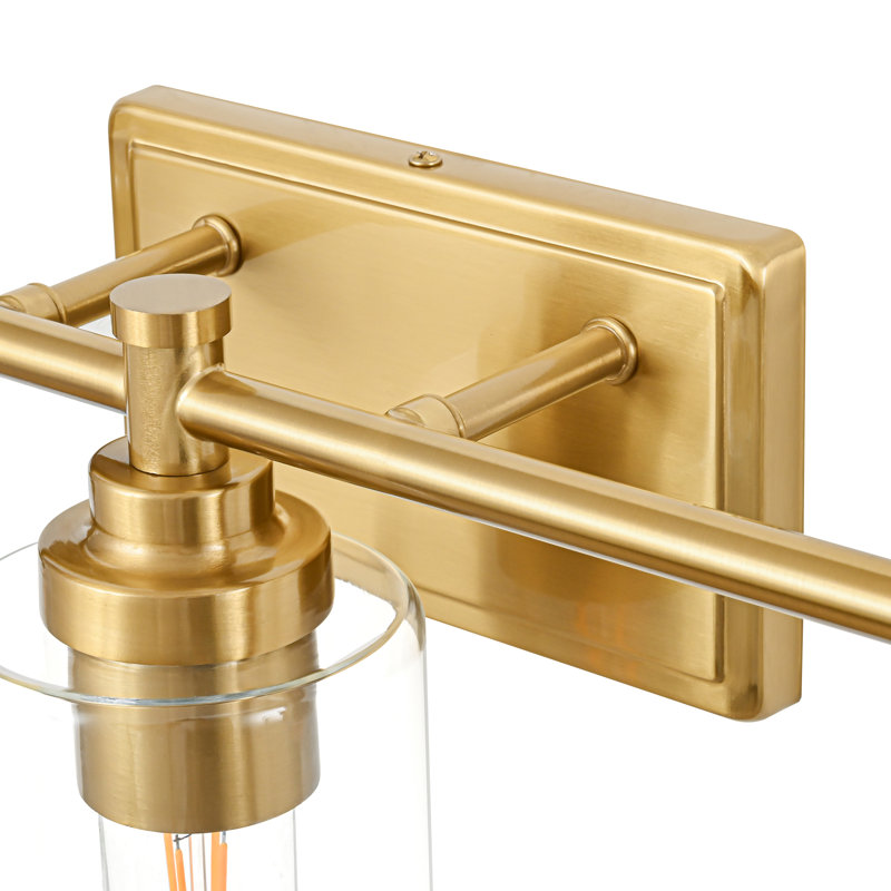 Applique murale moderne à 4 lumières orientables Eastwood, Verre transparent, H 9,13 po x l 21,5 po x P 6 po, Trois lumières