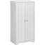Armoire de cuisine, armoire autoportante avec 2 portes, tablettes réglables pour le salon, la salle à manger et la chambre à coucher, blanc