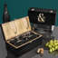 Coffret 4 pièces gravé champagne et amour - boîte ébène-86710047