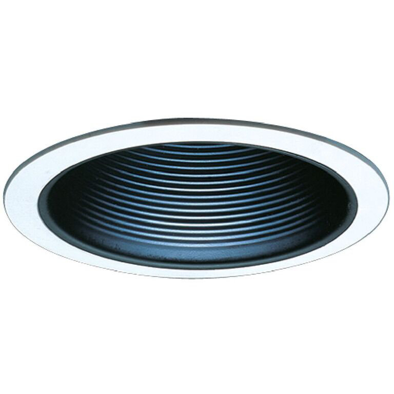 6 in. Baffle Recessed Trim, Black/White