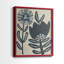 «Blockprint Folk Flowers I», reproduction encadrée de qualité supérieure - prête à être accrochée - aucun clou requis - aucun clou requis-2066086128-2066086132
