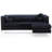 Pompano 83in Sofa Chaise, Black-2129700452