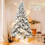 Arbre de Noël floqué de 5 pi avec 768 pointes denses, construction réaliste en PE +, finition enneigée, branches articulées et support en métal pour l'apparence de la branche des fêtes, décorations saisonnières stables-2048949219