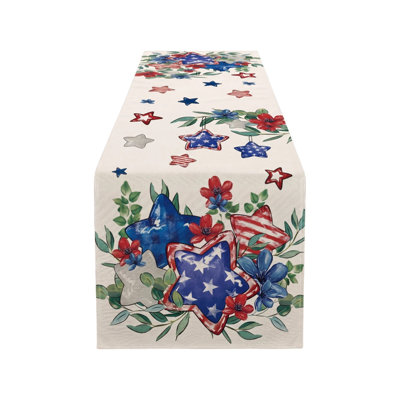 4th Of July Decorative Tablecloth And Table Runner Independence Day Patriotic Table Linen Set Dining Table Home Decoration