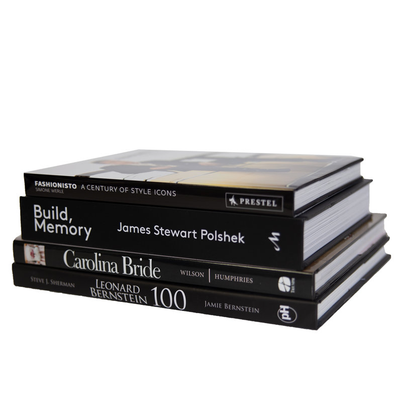 Decorative Books - Tuxedo Coffee Table Stack - 4 Black and White Books