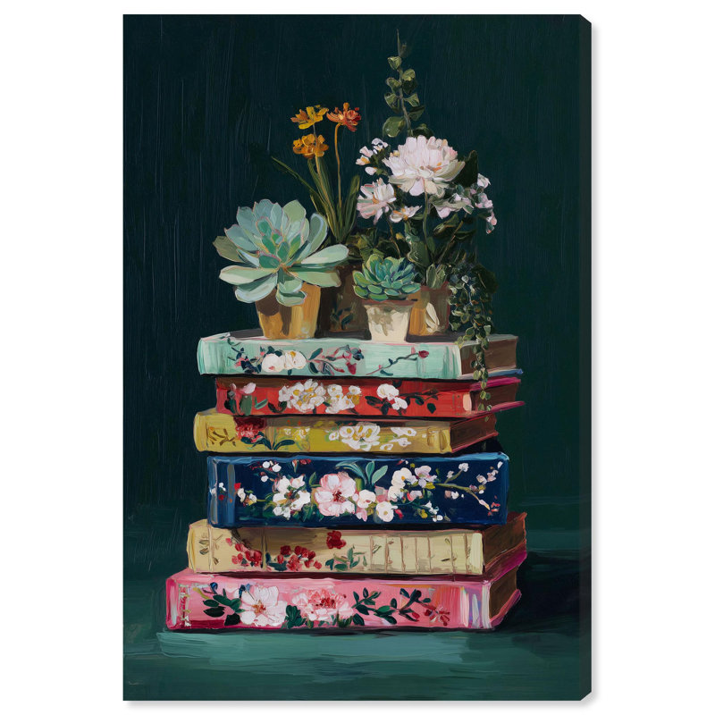 «Petaled Pages», reproduction d'art sur toile par Art Remedy, H 24 po x l 16 po, Toile tendue avec châssis
