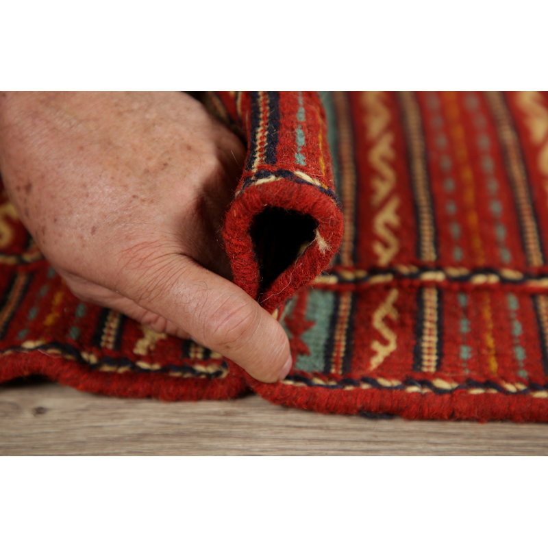 Tapis unique en laine noué à la main brun et crème nouvel âge 3 pi 2 po x 5 pi Turna