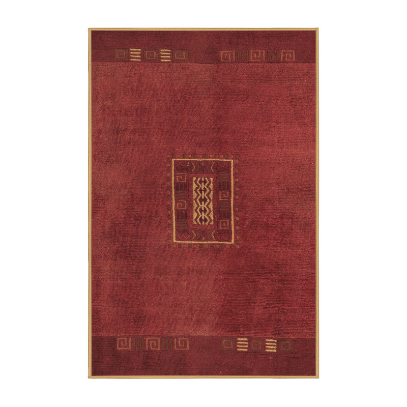 Tapis brun lavable à la machine abstrait 5424 Katey, Rectangle 7 pi x 9 pi