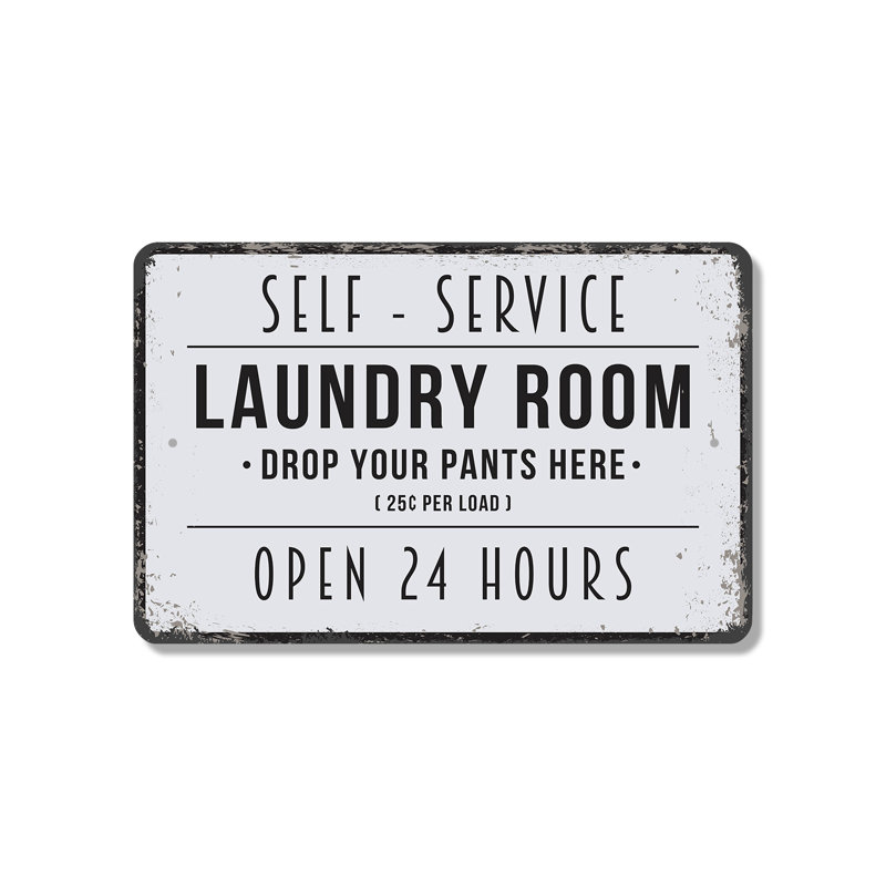 Enseigne en plastique 13 po x 20 po Laundry Room