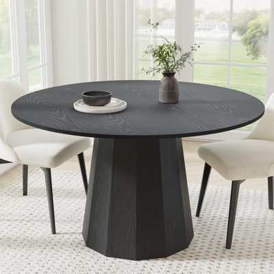 Solid Wood Dining Table Round Pedestal Kitchen Table