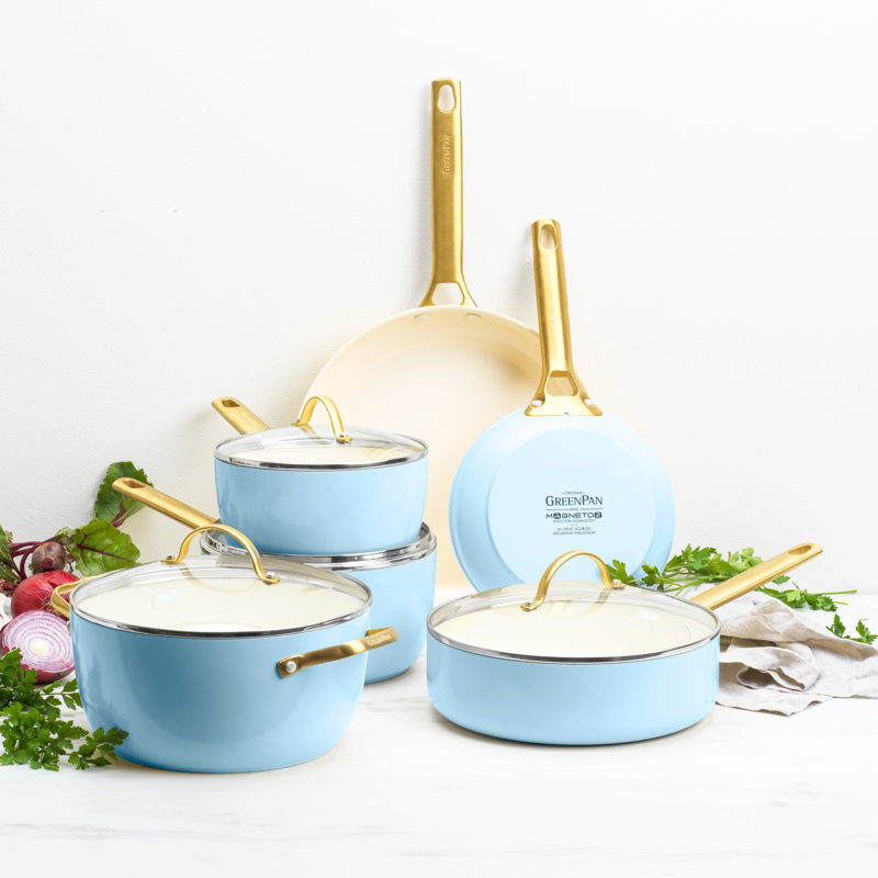 Greenpan Padova Reserve 6 Piece Set - Blush Pink, Light Blue