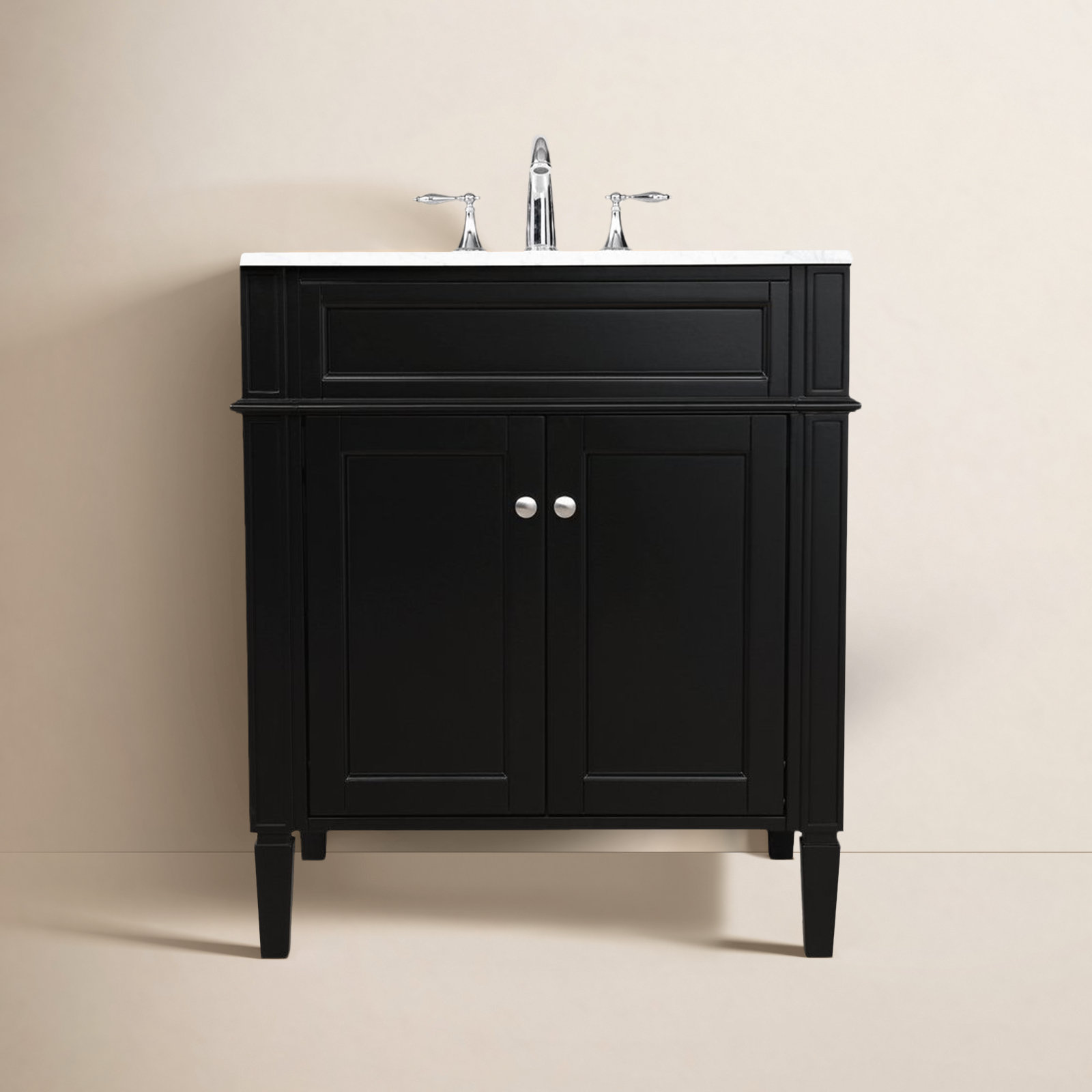 Rivers 30'' Single Bathroom Vanity, Black