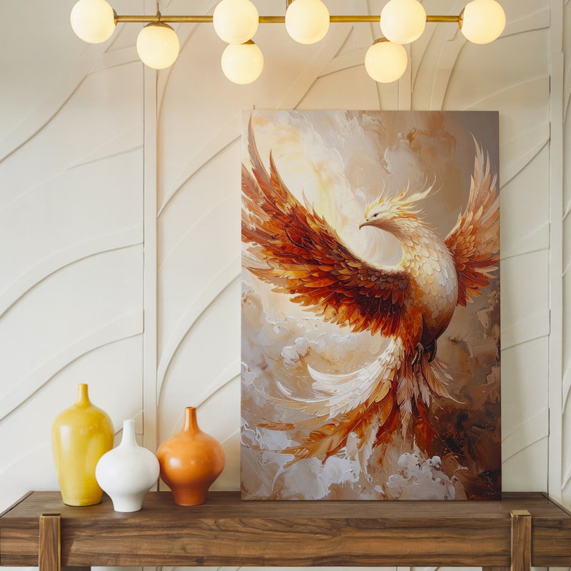 «Phoenix Ascension», art mural sur toile, H 20 po x l 20 po