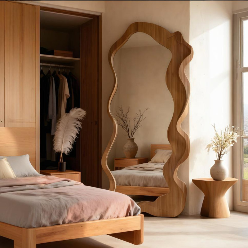 Miroir pleine grandeur rétro rétro, H 62,99 po x l 23,62 po x P 1,18 po